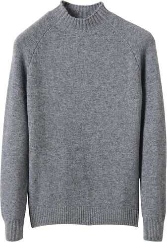 سترة نسائية من LINY XIN برقبة وهمية لخريف وشتاء 100% من صوف ميرينو أساسية دافئة وناعمة وأكمام طويلة بلوفر منسوج in Kuwait