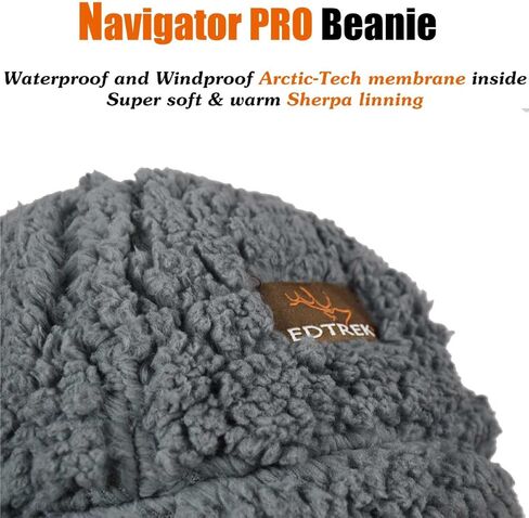 قبعة صغيرة معزولة للطقس البارد من EDTREK بحافة مسطحة - قبعة صيد مضادة للماء والرياح in Kuwait