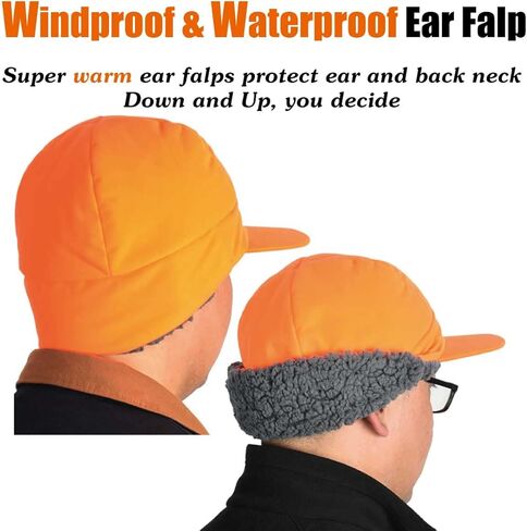 قبعة صغيرة معزولة للطقس البارد من EDTREK بحافة مسطحة - قبعة صيد مضادة للماء والرياح in Kuwait