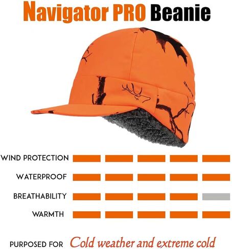 قبعة صغيرة معزولة للطقس البارد من EDTREK بحافة مسطحة - قبعة صيد مضادة للماء والرياح in Kuwait