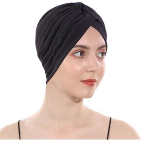 DuoZan Women’s Cotton Turban Elastic Beanie Printing Sleep Bonnet Chemo Cap Hair Loss Hat