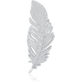 دبوس بروش من ريش كاولين للنساء والرجال 925 فضة استرلينية حساسة إكسسوارات أنيقة فستان أزياء صديرية العروة لقبعة حقيبة بدلة ربطة عنق زفاف عيد الميلاد مجوهرات in Kuwait