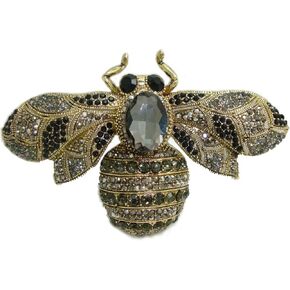 TTjewelry Charming Bee Insect Brooch Pin Austria Crystal Rhinestone