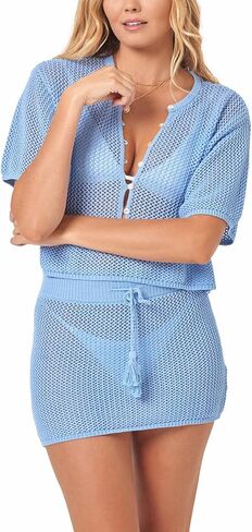 الوردي الملكة 2 قطعة ملابس السباحة الكروشيه يغطي للنساء الجوف خارج محبوك ثوب السباحة التستر الشاطئ المحاصيل الأعلى والتنورة مجموعات in Kuwait