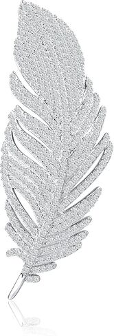 دبوس بروش من ريش كاولين للنساء والرجال 925 فضة استرلينية حساسة إكسسوارات أنيقة فستان أزياء صديرية العروة لقبعة حقيبة بدلة ربطة عنق زفاف عيد الميلاد مجوهرات in Kuwait