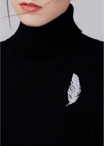 دبوس بروش من ريش كاولين للنساء والرجال 925 فضة استرلينية حساسة إكسسوارات أنيقة فستان أزياء صديرية العروة لقبعة حقيبة بدلة ربطة عنق زفاف عيد الميلاد مجوهرات in Kuwait