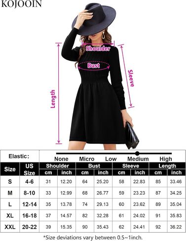 KOJOOIN Women Long Sleeve Knitted Crewneck High Waist A-Line Cute Mini Sweater Dress in Kuwait