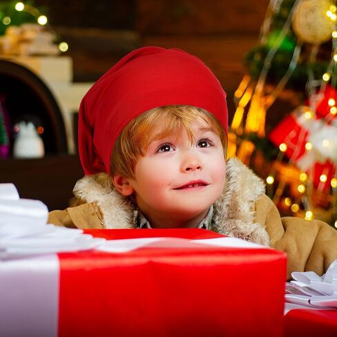 Liitrsh 4 Pcs Christmas Sleep Nightcap for Men Adjustable Sleeping Cap Pajama Hat Stocking Cap with Pom Ball and Tassels for Daily Men Women Use Red in Kuwait