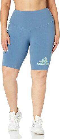 adidas Women's Badge of Sport 2-Tone 3-Stripes Graphic Bike Shorts in Saudi Arabia
