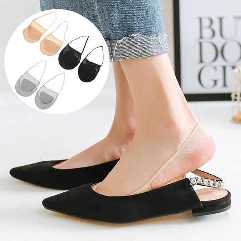HEALLILY 3 Pairs No Show Sling Back Socks Ultra Low Cut Liner Socks With Sling No Show Half Socks For Heels (Grey+Black+Complexion) in Saudi Arabia