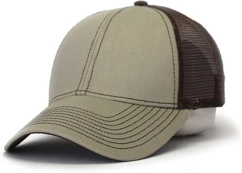 The Vintage Year Plain Two Tone Cotton Twill Mesh Adjustable Trucker Baseball Cap in Kuwait