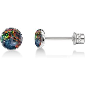 limerencia Hypoallergenic G23 Implant Grade Titanium Screw Back Earrings Tragus 20G Helix F136 Piercing Post for Girls' Sensitive Ears Cartilage