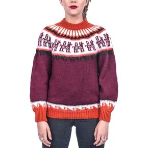 سترة جامبوا الألبكة النسائية من Fair Isle سترة نسائية من الألبكة سترات نسائية لفصل الشتاء