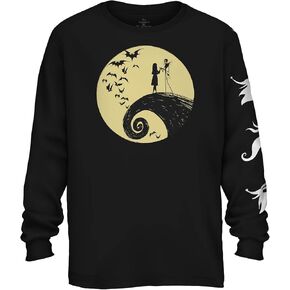 Disney Nightmare Before Christmas Jack Skellington Sally Romance Moon Long Sleeve Adult T-Shirt in Saudi Arabia