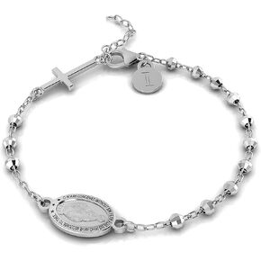 TURQNTAUPE 925 Sterling Silver Bead Station Bracelet for Women & Girls - everyday wear gifts for her