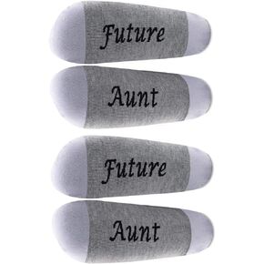 LEVLO New Aunt Uncle Gift Future Anut Uncle Cotton Socks Pregnancy Announcement Socks for Uncle Aunt To Be