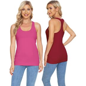 قمصان Pafnny مدمجة بحمالة صدر للتمرين للنساء، قمصان قصيرة من القطن، قمصان لليوجا، عبوتان in Kuwait