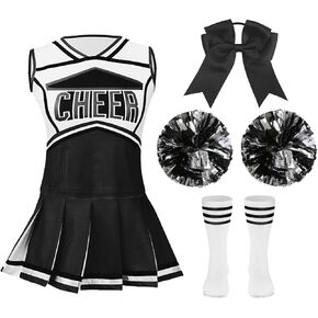 yolsun Cheerleader Costume for Girls Halloween Cute Uniform Outfit