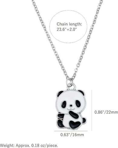 Winssigma Panda Necklace for Girls, Lovely Panda Keychain Panda Bracelet Panda Gift for Teens in Kuwait