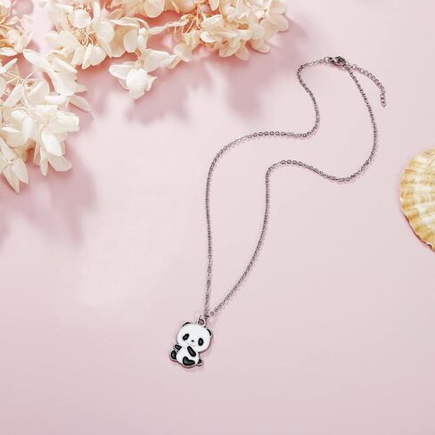 Winssigma Panda Necklace for Girls, Lovely Panda Keychain Panda Bracelet Panda Gift for Teens in Kuwait