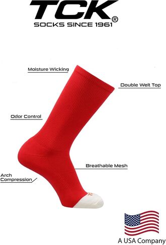 TCK Prosport Mens Athletic Socks Women Basketball Socks Crew - Volleyball Socks Youth Girls Mid Calf Men Boys in Kuwait