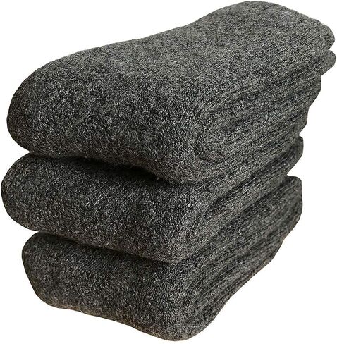 جوارب Yoicy للرجال مكونة من قطعتين من الصوف السميك للغاية وناعمة ودافئة ومريحة للشتاء، متعددة الألوان، مقاس واحد in Kuwait