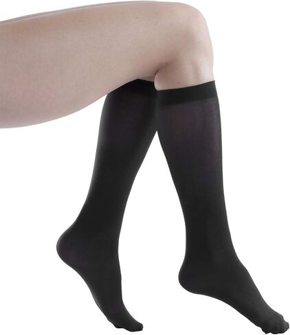 جوارب نسائية غير شفافة قابلة للتمدد من الألياف اللدنة حتى الركبة، عبوة متعددة in Kuwait