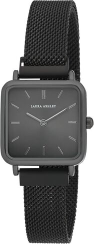 Laura Ashley Women's 25mm Square Tank 25mm Magnet Closure Watch - Women's Magnetic Mesh Strap Watch (LA2056) in Saudi Arabia