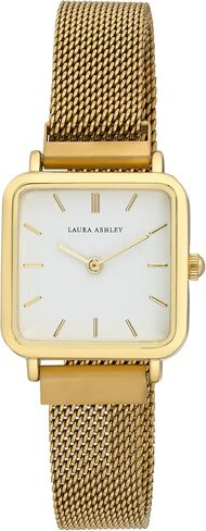 Laura Ashley Women's 25mm Square Tank 25mm Magnet Closure Watch - Women's Magnetic Mesh Strap Watch (LA2056) in Saudi Arabia