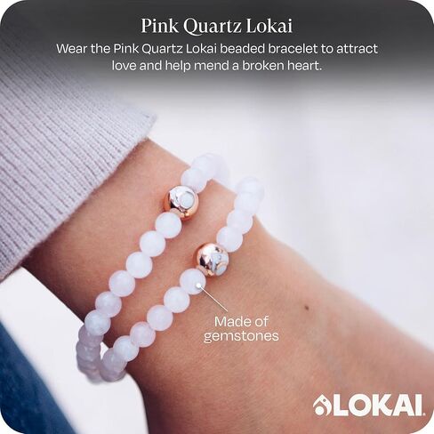 Lokai Gemstone Beaded Bracelet for Women & Men, Stone & Metal Collection - Crystal & Gemstone Jewelry Fashion Bracelet Slides-On for Comfortable Fit in Kuwait