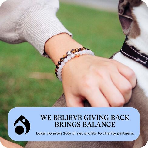 Lokai Gemstone Beaded Bracelet for Women & Men, Stone & Metal Collection - Crystal & Gemstone Jewelry Fashion Bracelet Slides-On for Comfortable Fit in Kuwait