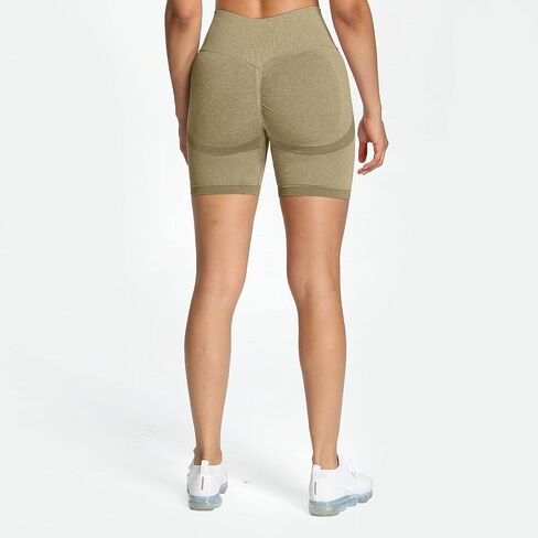 Aoxjox Women's Scrunch Butt Lifting Booty High Waisted Workout Seamless Shorts in Saudi Arabia