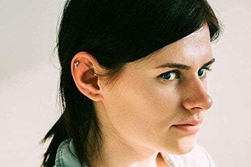 ONDAISY 14k مطلية بالذهب مقلد الماس تشيكوسلوفاكيا قلب الملكة الزفاف حورية البحر الأميرة تاج تيارا الأذن ترصيع آخر الكرة القرط ثقب للنساء in Kuwait