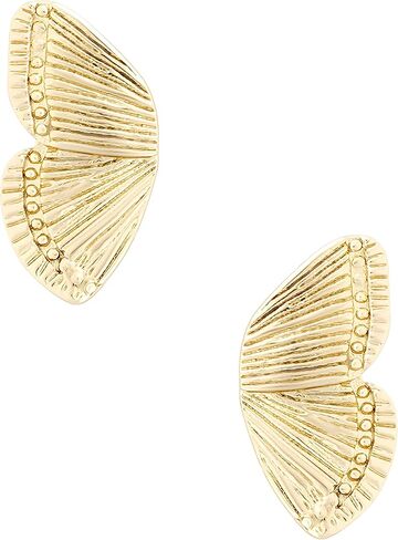 أقراط جناح الفراشة، أزرار نصف مجنحة، أقراط مسمارة، أقراط للنساء، أقراط ذهبية، هدية لها in Kuwait