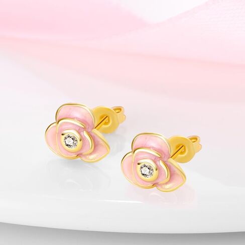 TINSLO Stud Earrings for Women 925 Sterling Silver Stud Earrings Tiny Cute Stud Earrings Hypoallergenic Stud Earrings Jewelry Various Earrings for Women Teen Girls in Kuwait