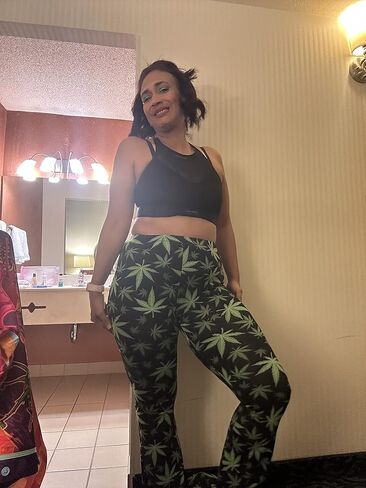 Shop Delfina Women's Print Elastic High Waisted Stretch Flared Leg Yoga Festival Rave Bell Bottoms Pants in Kuwait