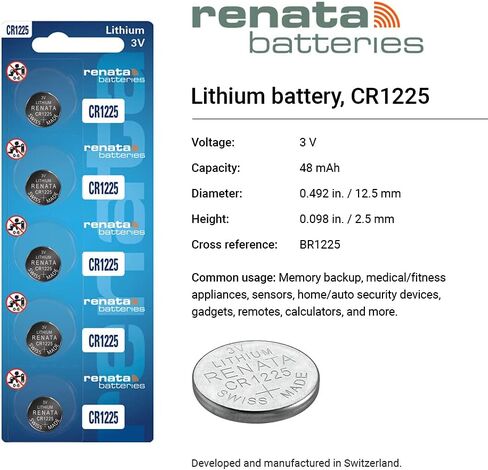 Renata CR1225 Batteries - 3V Lithium Coin Cell 1225 Battery (10 Count) in Saudi Arabia