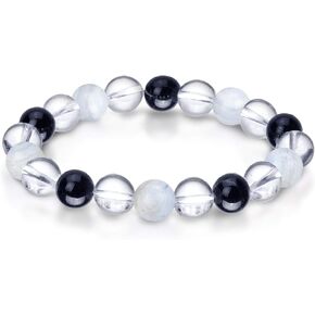 Crystal Agate Chakra Healing Crystal Stone Bracelet - Stretchy Beaded Jewelry for Women Girls Unisex