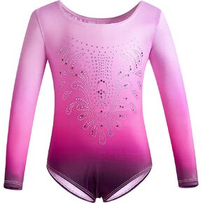 DANSHOW Gymnastics Leotards for Girls Dance Ballet One Piece Shiny Diamond