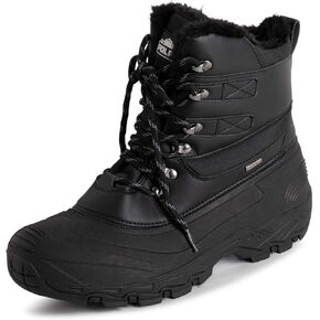 Polar Mens Waterproof Outsole Deep Tread Fully Faux Fur Lined Winter Durable Snow Boots