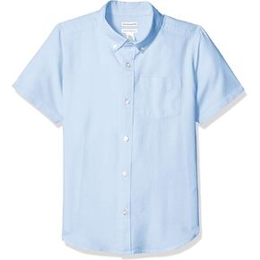 Amazon Essentials Boys' Uniform Short-Sleeve Woven Oxford Button-Down Shirt in Kuwait