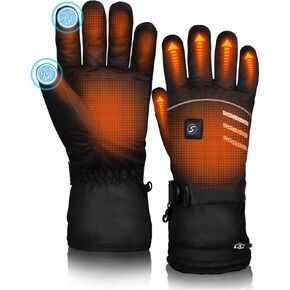 قفازات ساخنة وقفازات شتوية، قفازات للدراجات النارية، 3 مستويات تسخين، قفازات مقاومة للماء وقابلة لإعادة الشحن تعمل باللمس، لجميع أنواع الأنشطة الخارجية للرجال والنساء مقاس L (مقاس XL: B08NXPHC3H) in Kuwait