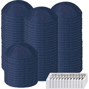 Zion Judaica Deluxe Linen Kippah Kids Yamakas Mens Ceremony Yarmulkes W/Clips