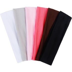 TERSE Cloth Headbands for Women Pink Hair Bands for Women Non Slip Soft Fabric Thin Head Band Elastic Sweat Hairbands Cute Hair Wrap for Girls Fashion Hair Accessories for Women