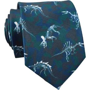Novelty Ties for Men Boys Animal Patterned Funny Halloween Handmade Printed Necktie in Kuwait