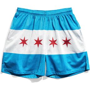 Chalk Line Chicago Flag Blue Retro Shorts in Kuwait