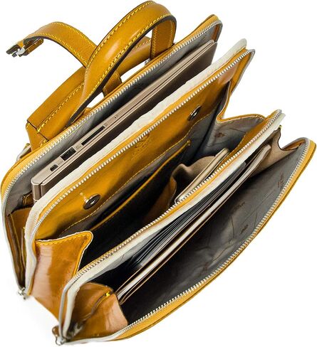 Time Resistance Leather Backpack Convertible to Shoulder Bag - Handmade For Laptops up to 12in Daybag Rucksack in Saudi Arabia