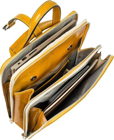 Time Resistance Leather Backpack Convertible to Shoulder Bag - Handmade For Laptops up to 12in Daybag Rucksack in Saudi Arabia