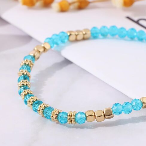 JEWPARK 26 قطعة بوهو أساور مطرزة مرنة للنساء ملونة قابلة للتكديس سباركلي خرز كريستالي أساور متعددة الطبقات بيان أساور تمتد الكفة مجوهرات هدايا in Kuwait