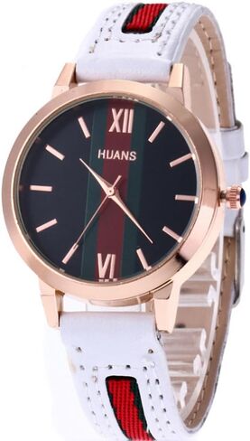 CdyBox Wholesale 5 Pack PU Leather Watch Analog Quartz Wristwatches for Women Men Lady Teen Girl in Kuwait